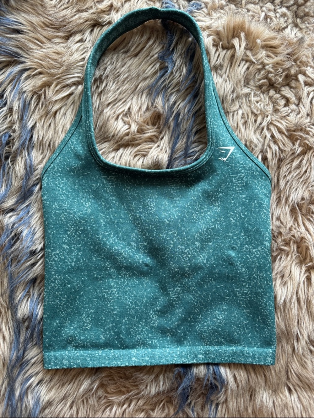 Gymshark Green Speckled Racerback Tank Top